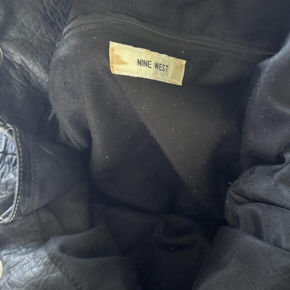 Nine West Black Leather Silver 0 B 24 - Picture 5 of 5